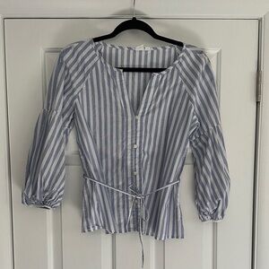 GAP Blue and White Striped Blouse